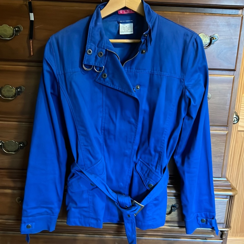 OLLY LONDON Cobalt Royal Blue Fully Lined Uniquely Designed Jacket